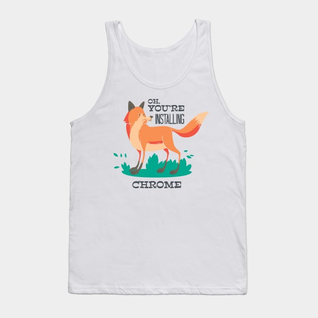 Sad Fox Tank Top by eufritz